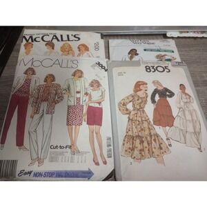 VTG Lot of 4 Vogue, McCalls, Simplicity patterns from 70's & 80's Size 6-12‎ CUT